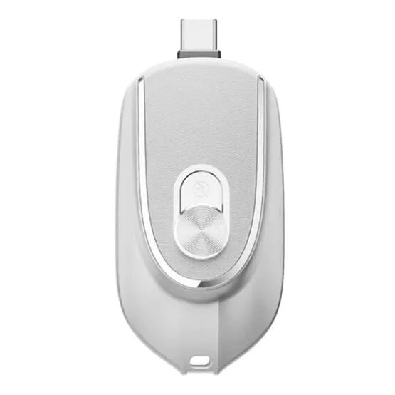 2-in-1 Connector Power Station Portable Charger Mini Emergency Keychain Power Bank