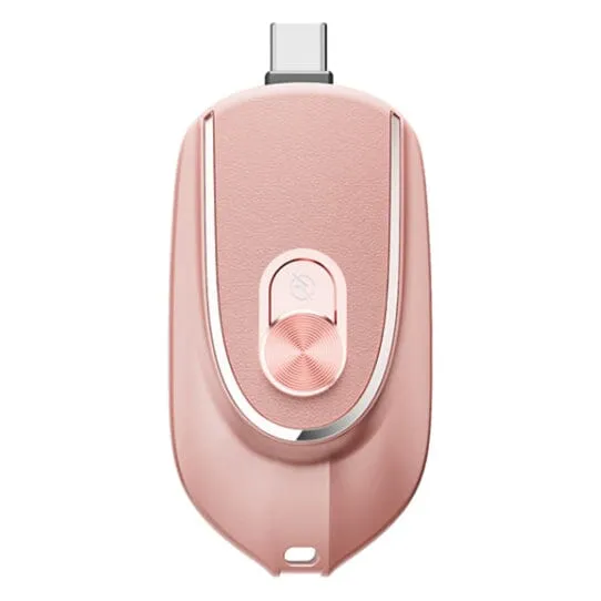 2-in-1 Connector Power Station Portable Charger Mini Emergency Keychain Power Bank