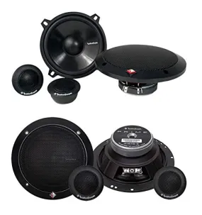 2) New Rockford Fosgate R152-S 5.25" 80W   2) R165-S 6.5" 80W Component Speakers