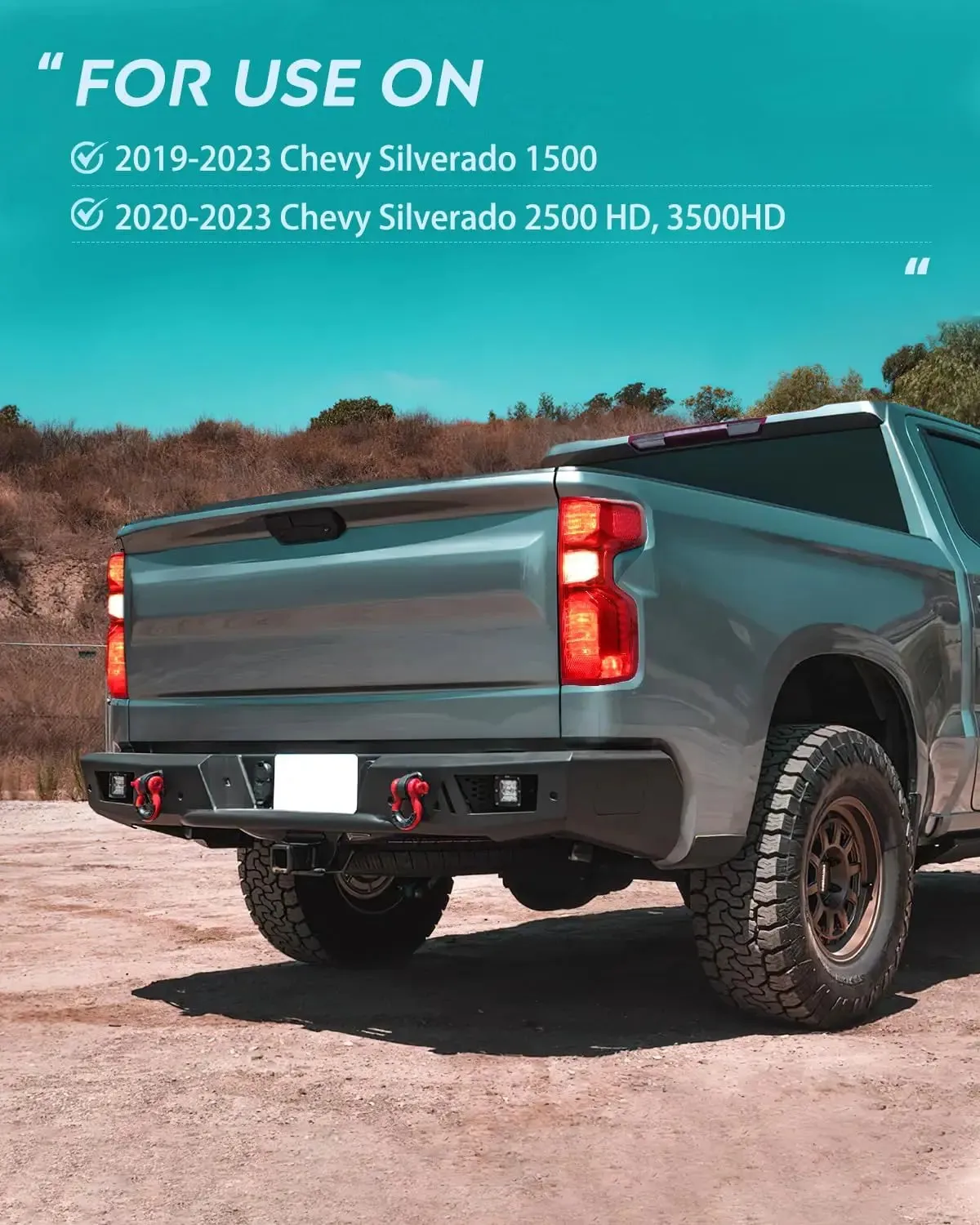 2019-2023 Chevy Silverado 1500 2020-2023 Chevy Silverado 2500HD 3500HD Tail light Assembly Rear Lamp Replacement OE Style Passenger Side