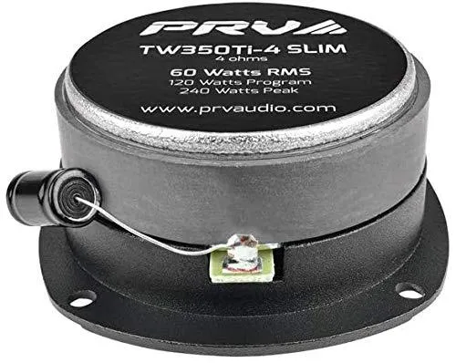 2x PRV 240W Shallow Super Tweeter TW350Ti-4 SLIM 3.5" Bullet 4 Ohms Titanium