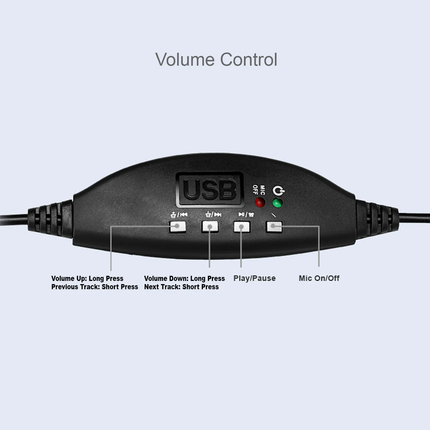Adesso Xtream P2 USB Wired Headset, Stereo, With Adjustable Noise-Cancelling Microphone
