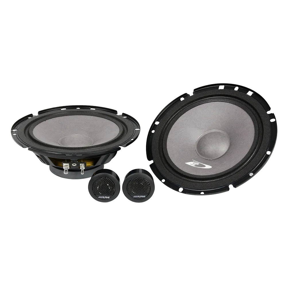 Alpine 6.5" 2-Way Component Speakers 280W Peak (45W RMS) With Tweeters SXE-1751S