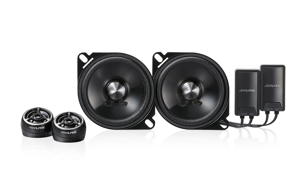Alpine STE-G100S Type-E 100W Peak 4″ Component 2-Way Speakers