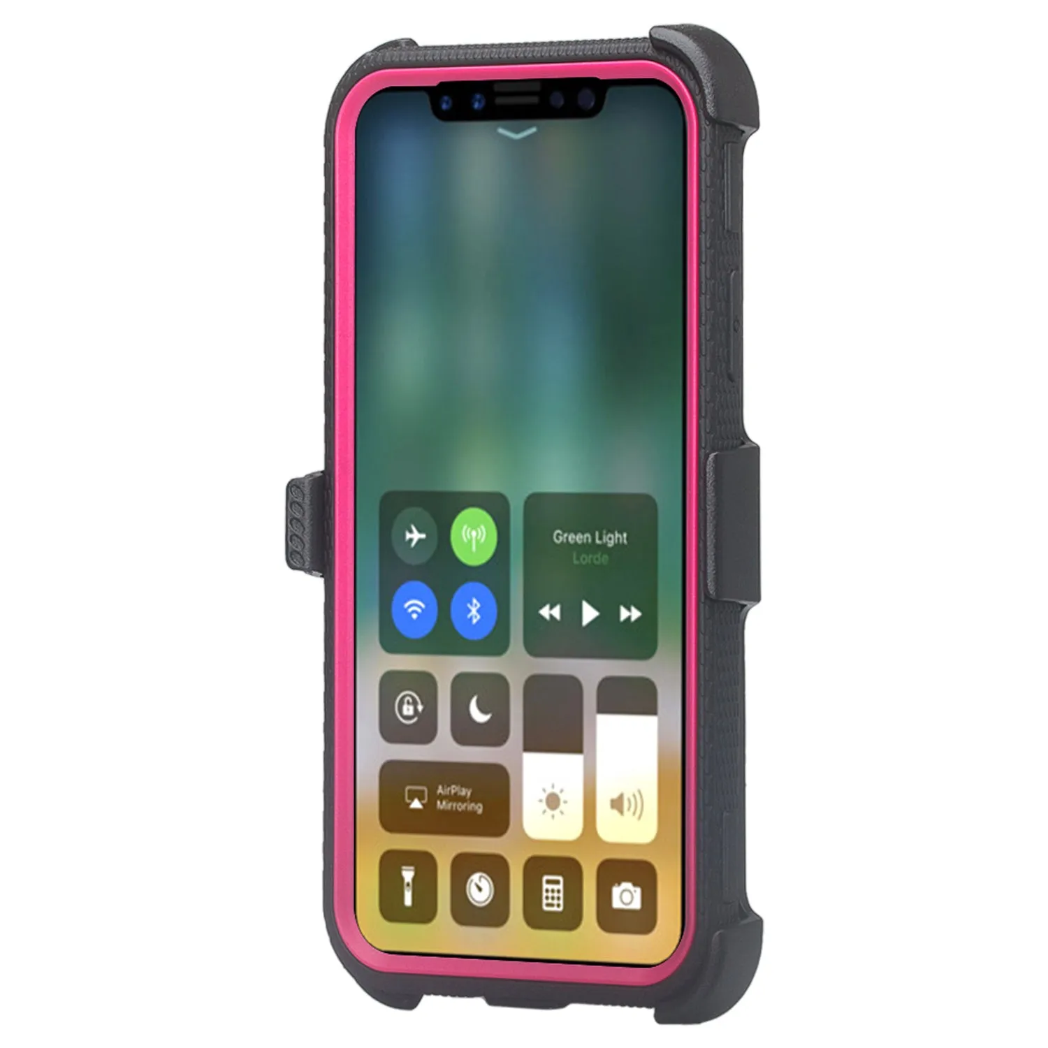 Apple iPhone 11 Case, iPhone 11 Case, Triple Protection 3-1 w/ Built in Screen Protector Heavy Duty Holster Shell Combo Case - Hot Pink