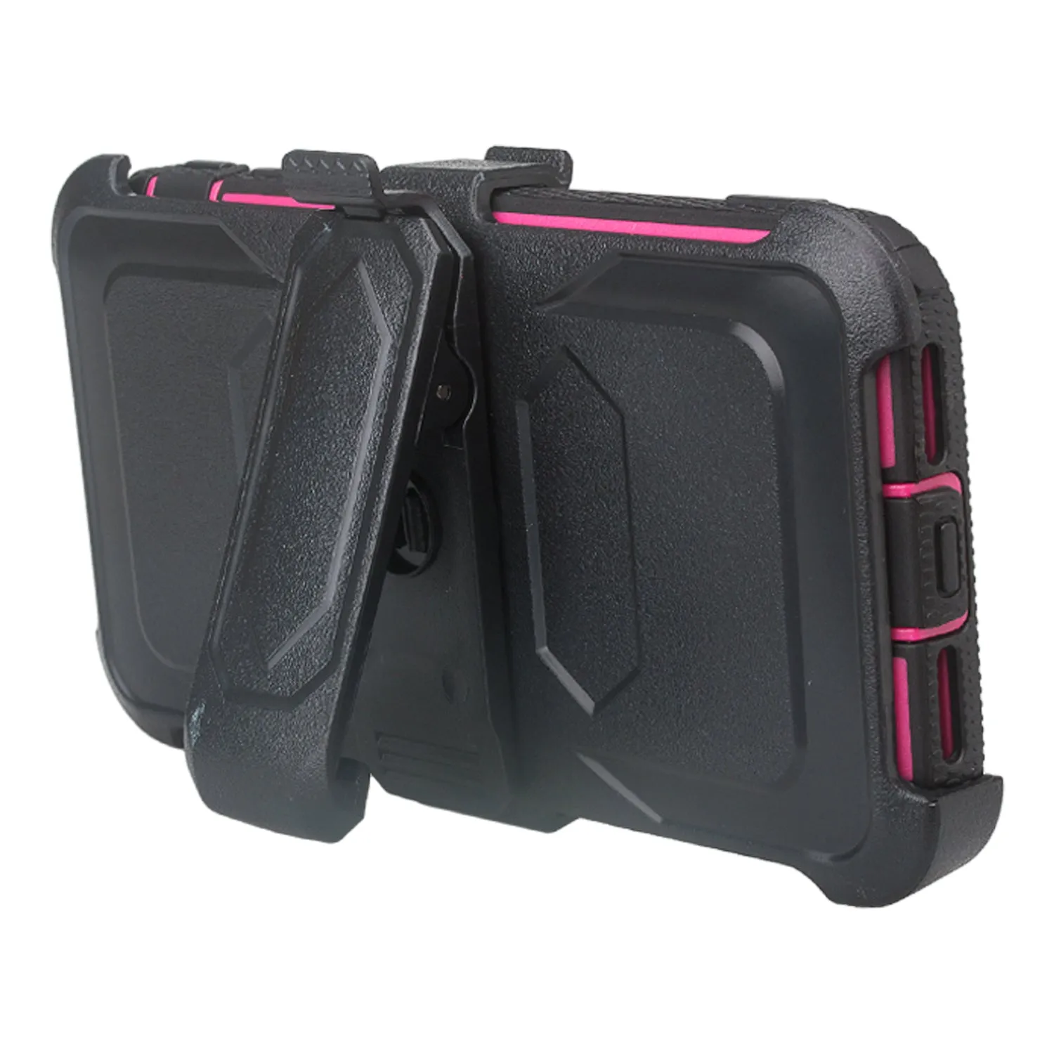 Apple iPhone 11 Case, iPhone 11 Case, Triple Protection 3-1 w/ Built in Screen Protector Heavy Duty Holster Shell Combo Case - Hot Pink