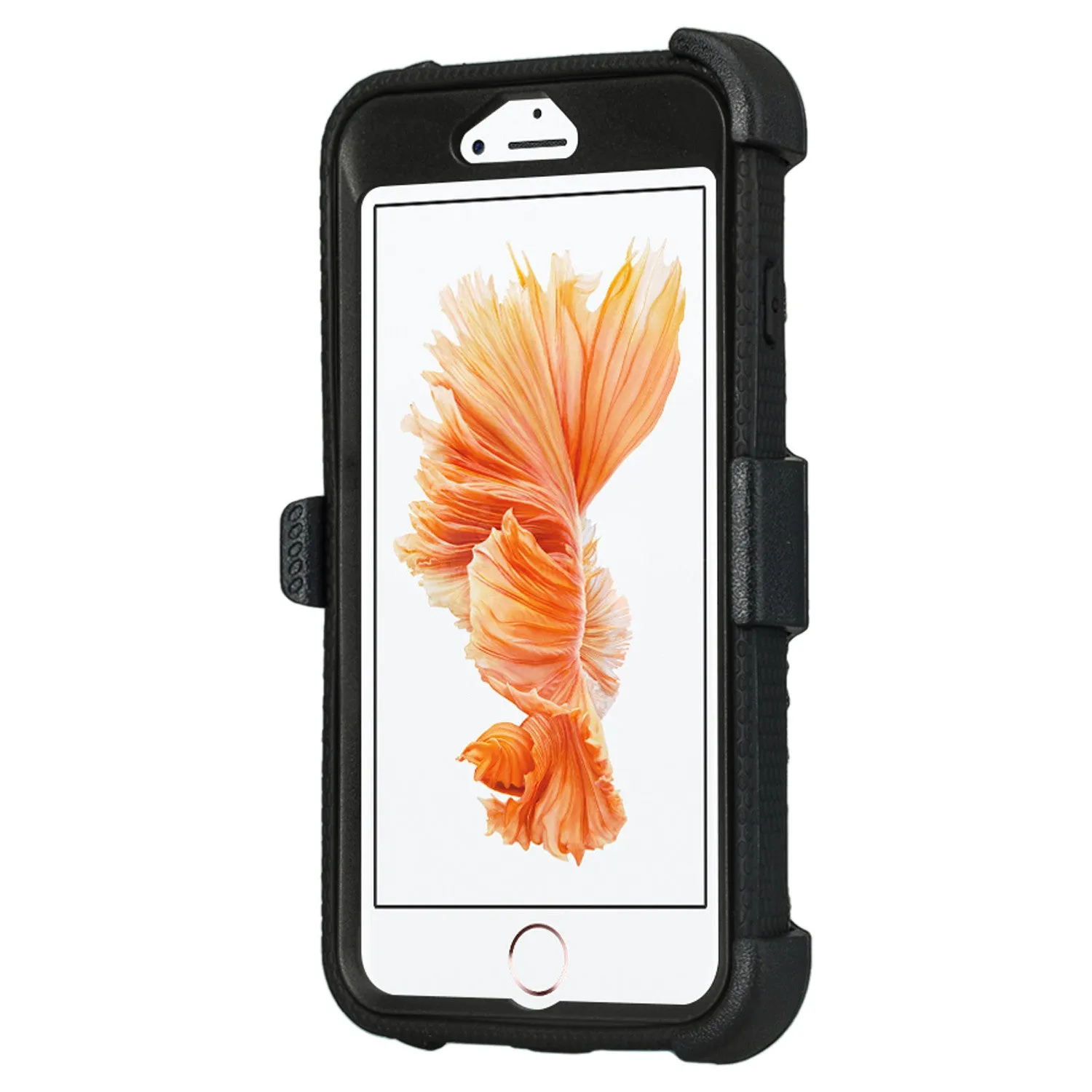Apple iPhone 7 Plus Case / Triple Protection 3-1 w/ Built in Screen Protector Heavy Duty Rotating Swivel Holster Shell Combo Case for iPhone 7Plus - Black
