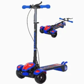Avengers Large Foldable Kick Scooter With Light & Music - Blue
