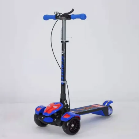 Avengers Large Foldable Kick Scooter With Light & Music - Blue