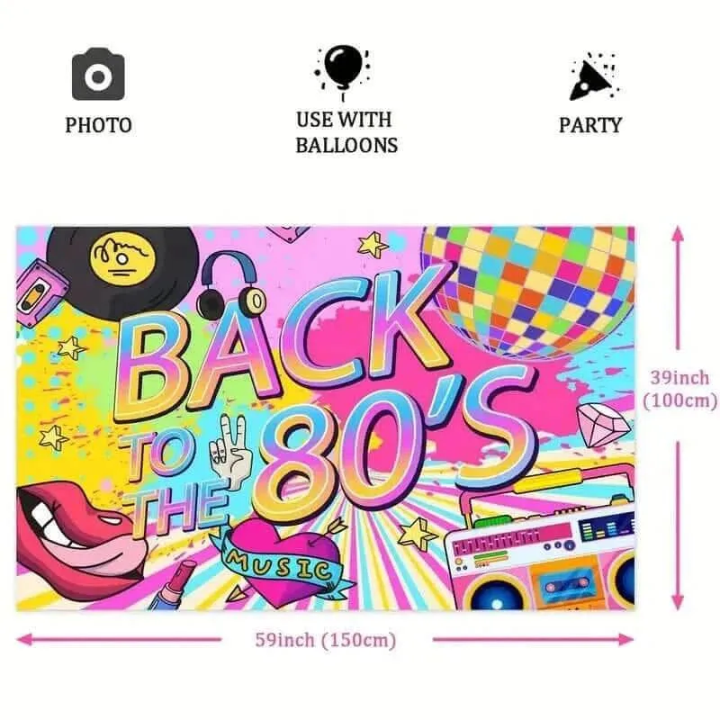 Back to the 80's Backdrop