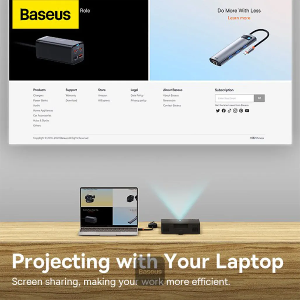 Baseus Lite Series HDMI to VGA Adapter - 1080P HD, Black