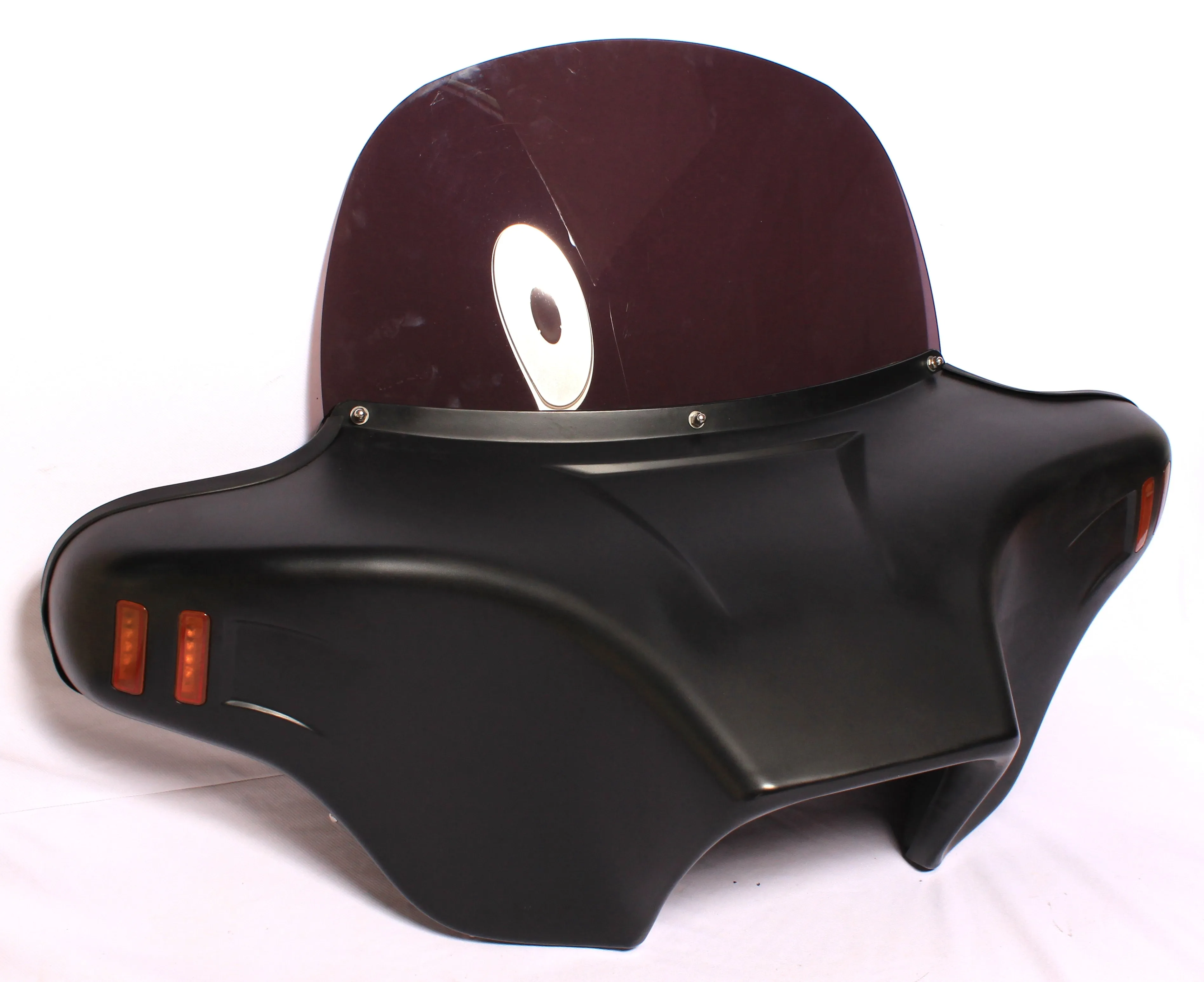 Batwing Fairing Windshield Kawasaki Vn1500 Classic 96-05 Unpainted ABS Red Light