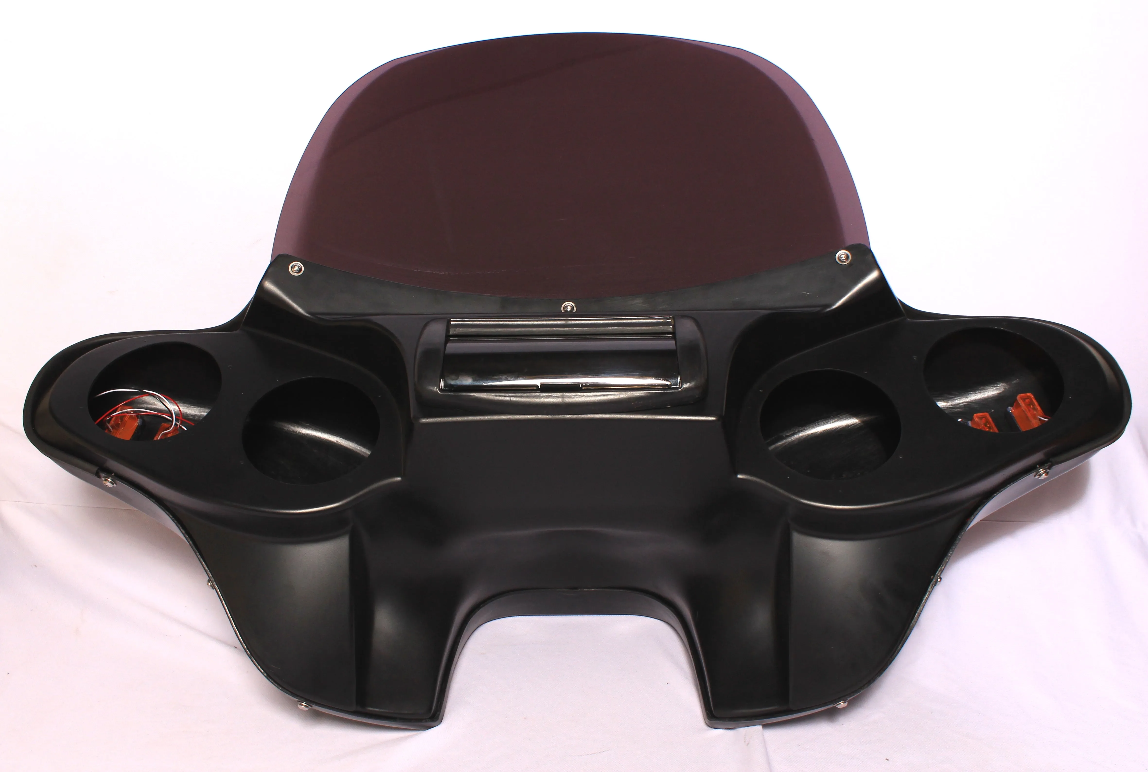 Batwing Fairing Windshield Kawasaki Vn1500 Classic 96-05 Unpainted ABS Red Light