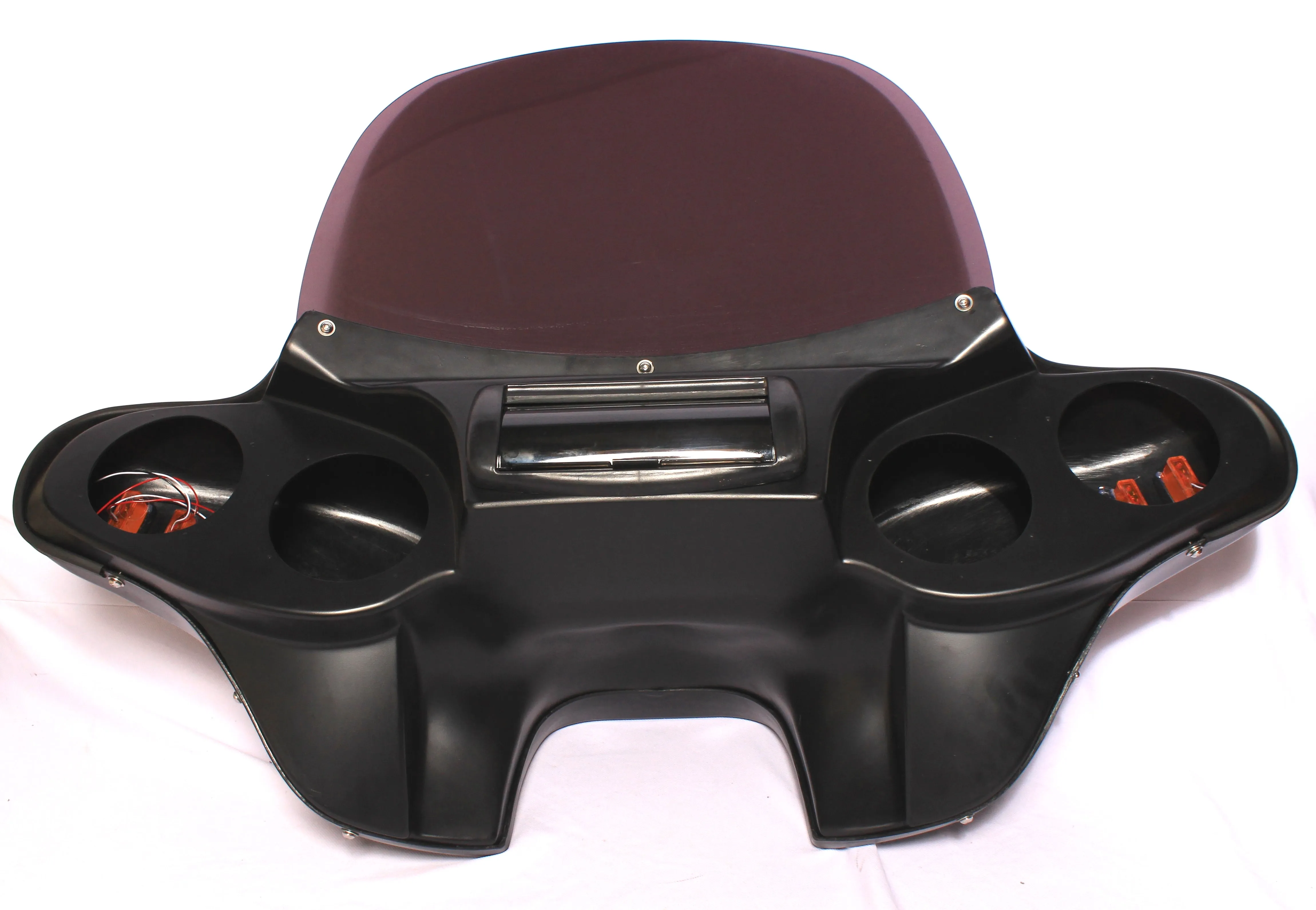 Batwing Fairing Windshield Kawasaki Vn1500 Classic 96-05 Unpainted ABS Red Light