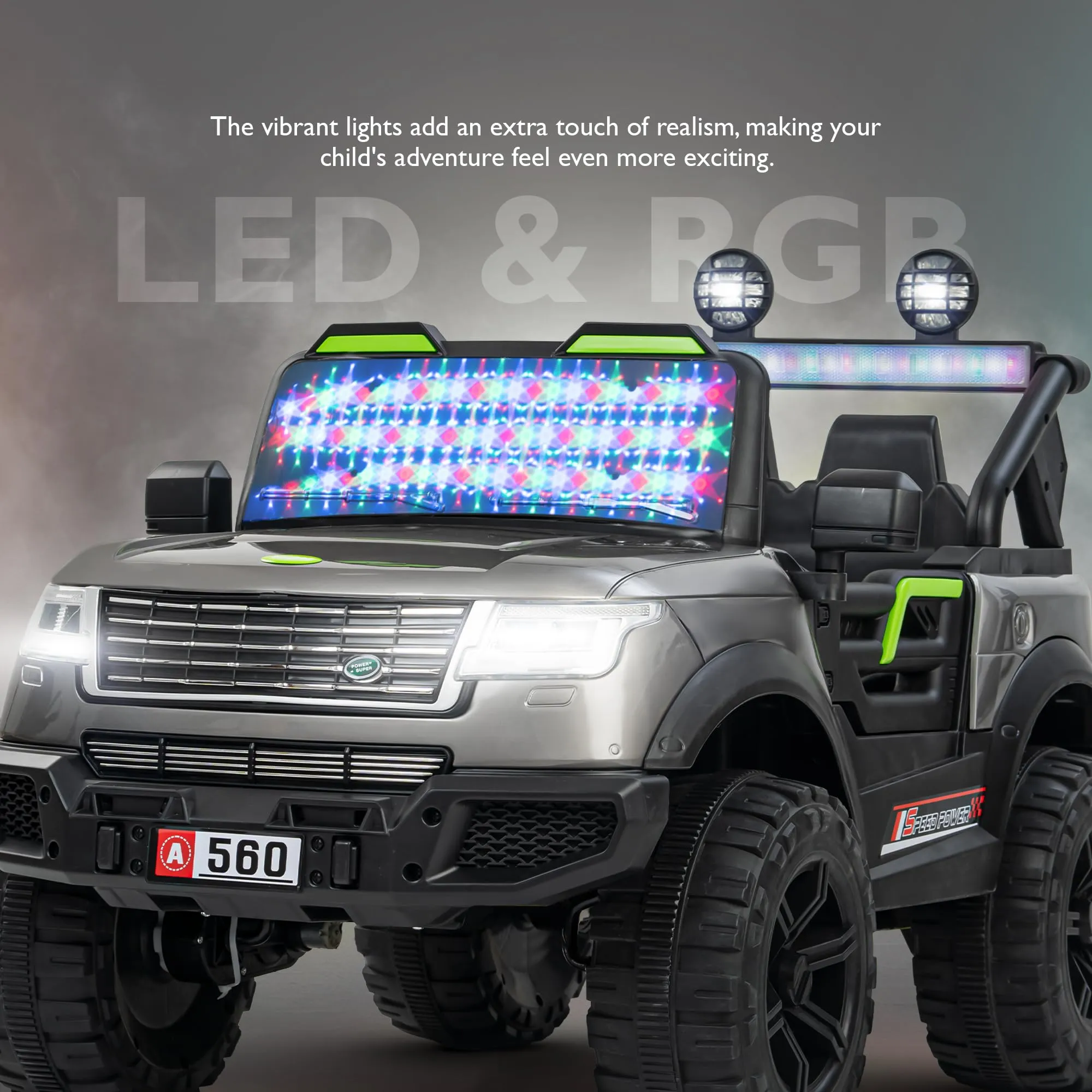 Baybee Rover Rechargeable Battery Operated Jeep for Kids, with Light & Music | Kids to Drive 3 to 8 Years Boys Girls