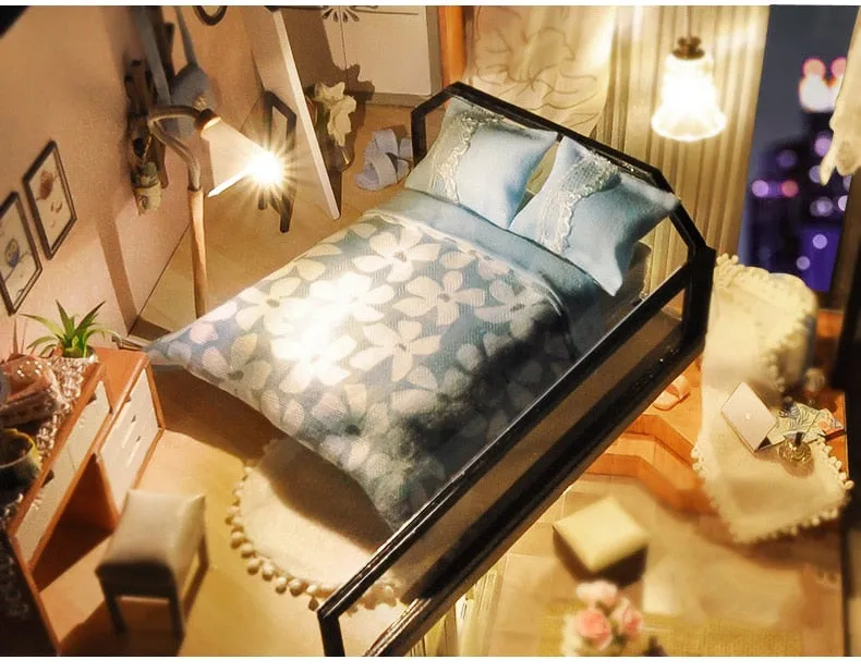 Bedroom loft house | Wooden 3D  kits | Furniture, Fitting and Lights