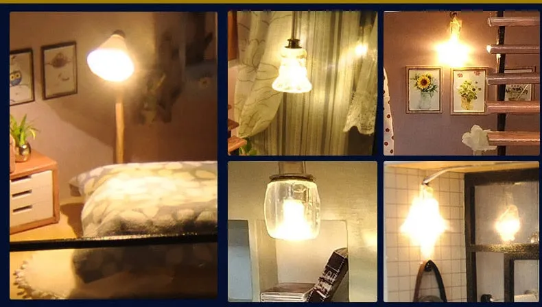 Bedroom loft house | Wooden 3D  kits | Furniture, Fitting and Lights
