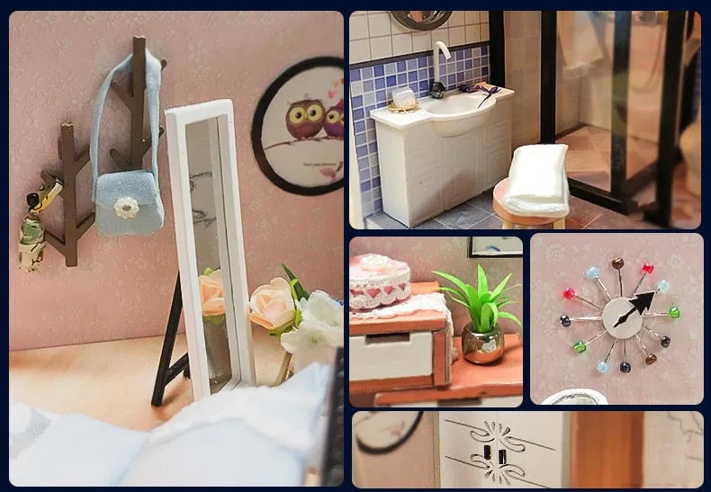 Bedroom loft house | Wooden 3D  kits | Furniture, Fitting and Lights