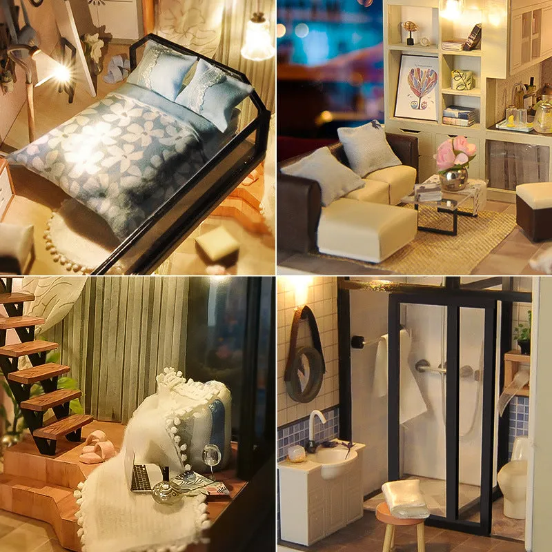 Bedroom loft house | Wooden 3D  kits | Furniture, Fitting and Lights