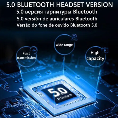Bluetooth Foldable Headphones w/ Super Bass & Mic