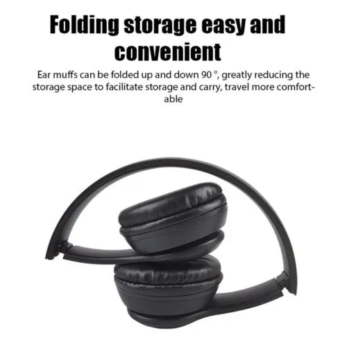 Bluetooth Foldable Headphones w/ Super Bass & Mic