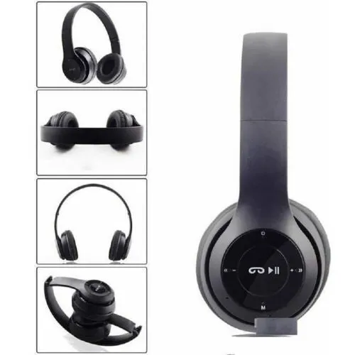 Bluetooth Foldable Headphones w/ Super Bass & Mic