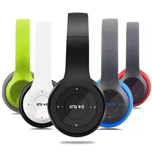 Bluetooth Foldable Headphones w/ Super Bass & Mic