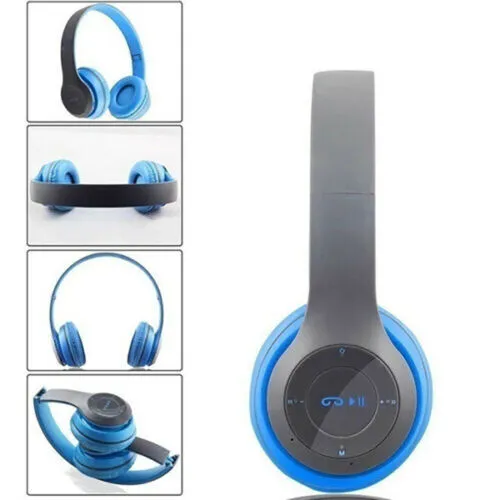 Bluetooth Foldable Headphones w/ Super Bass & Mic