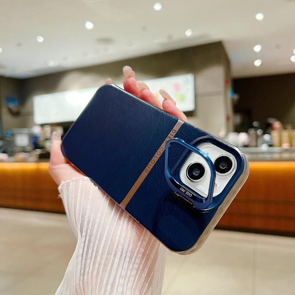 Bracket Kickstand TPU (Soft) | PC (Hard) Phone Case - iPhone 15 Pro