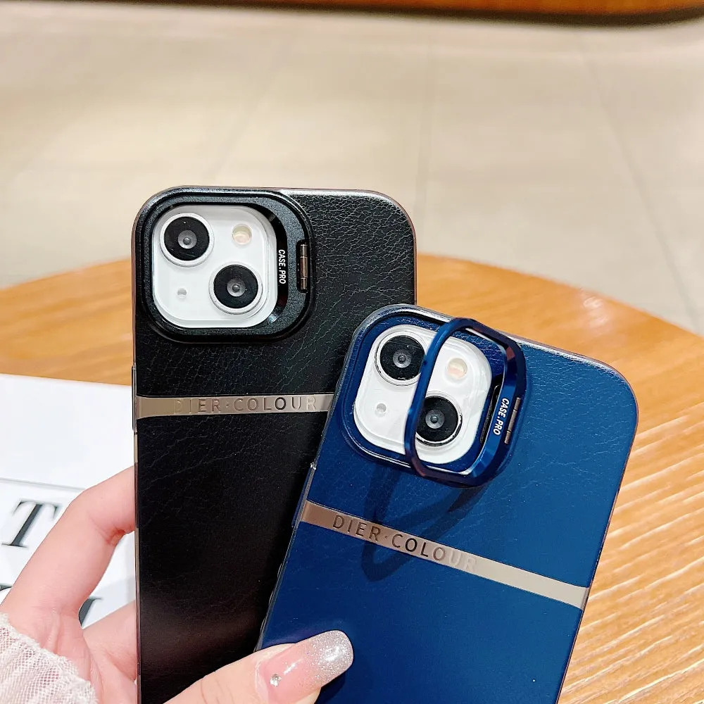 Bracket Kickstand TPU (Soft) | PC (Hard) Phone Case - iPhone 15 Pro