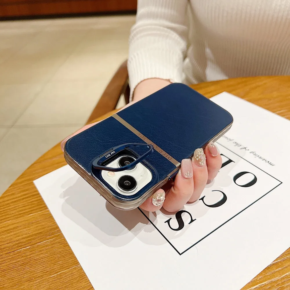 Bracket Kickstand TPU (Soft) | PC (Hard) Phone Case - iPhone 15 Pro