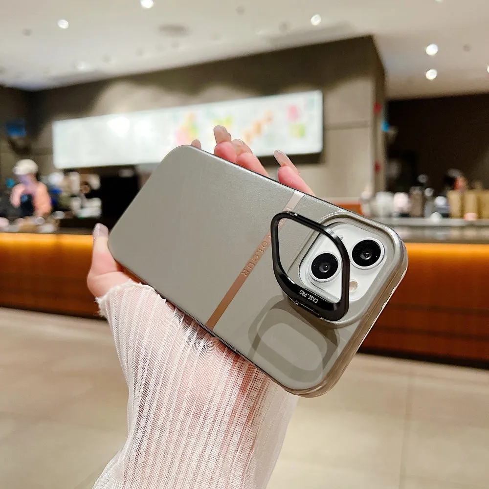 Bracket Kickstand TPU (Soft) | PC (Hard) Phone Case - iPhone 15 Pro