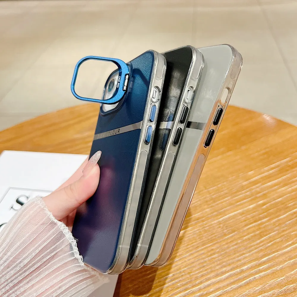 Bracket Kickstand TPU (Soft) | PC (Hard) Phone Case - iPhone 15 Pro