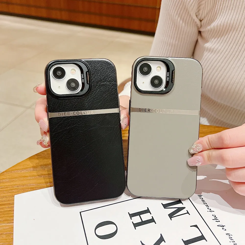 Bracket Kickstand TPU (Soft) | PC (Hard) Phone Case - iPhone 15 Pro