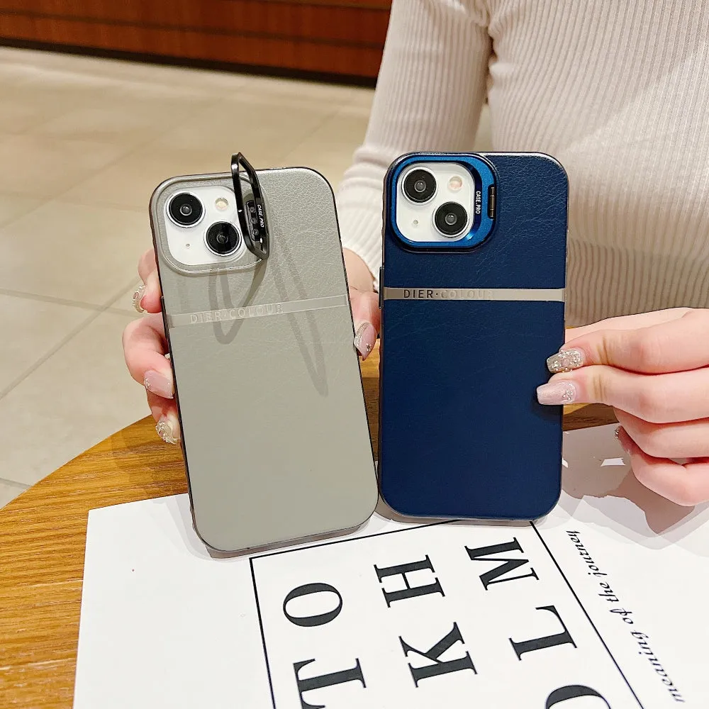 Bracket Kickstand TPU (Soft) | PC (Hard) Phone Case - iPhone 15 Pro