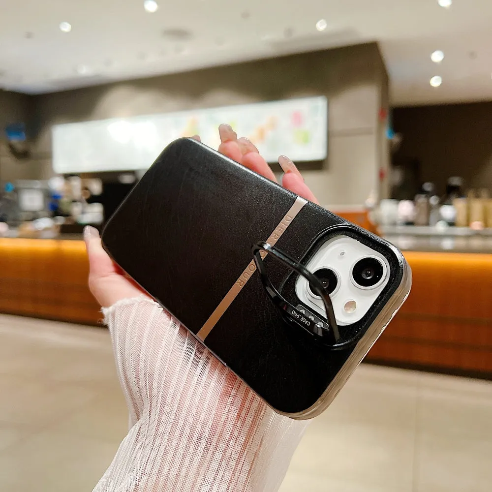 Bracket Kickstand TPU (Soft) | PC (Hard) Phone Case - iPhone 15 Pro
