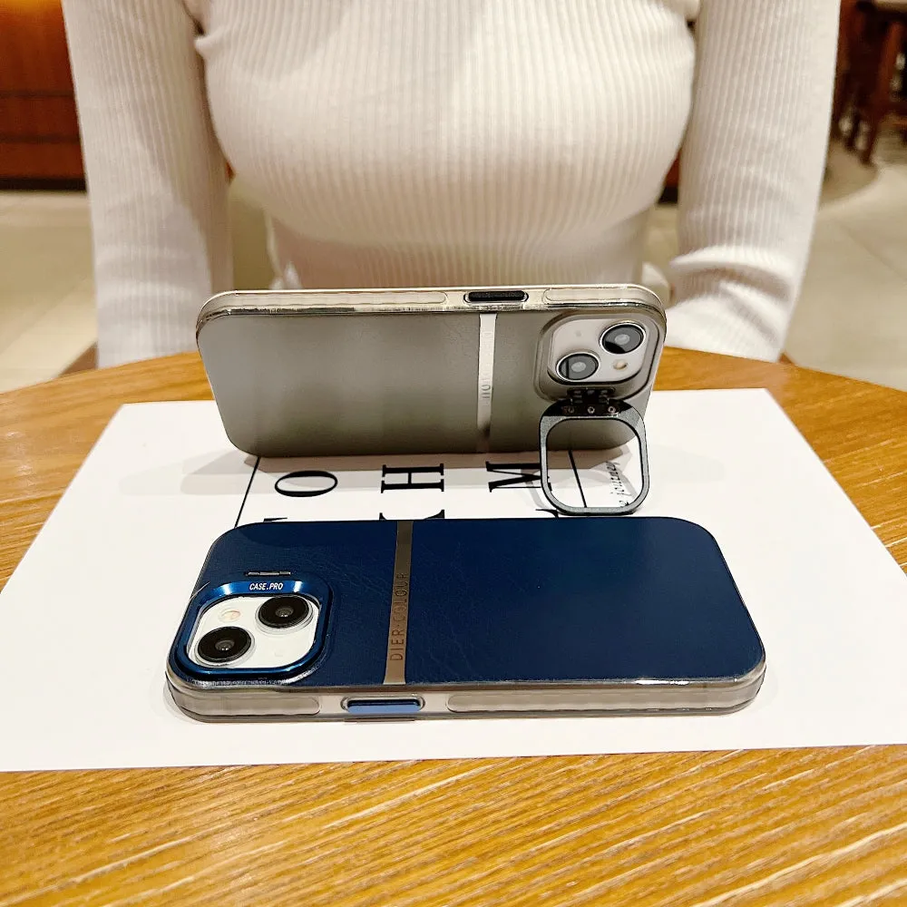 Bracket Kickstand TPU (Soft) | PC (Hard) Phone Case - iPhone 15 Pro