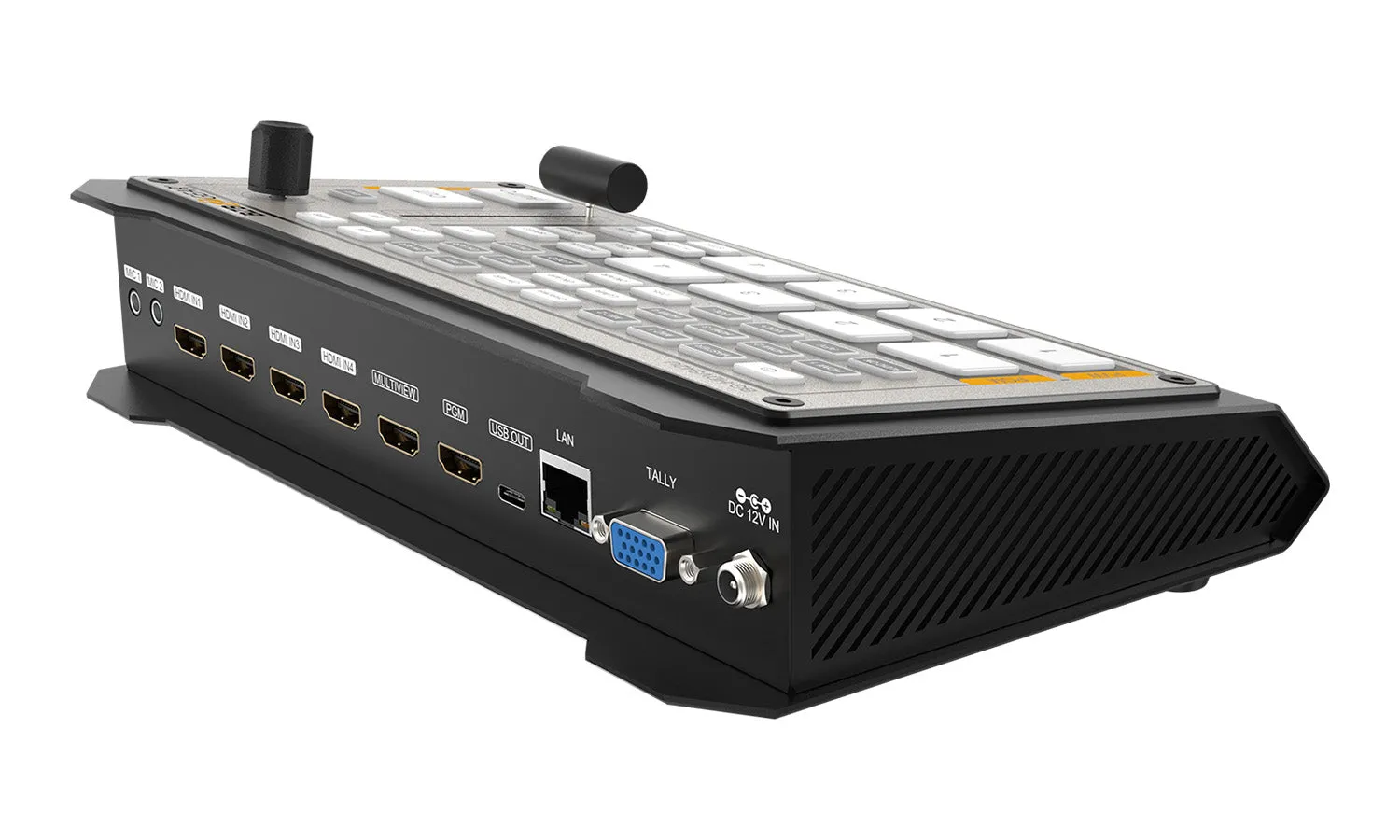 BZBGEAR 4-Channel/Input HDMI Live Streaming Video/Audio Production Switcher and Mixer with Intergrated Capture Card