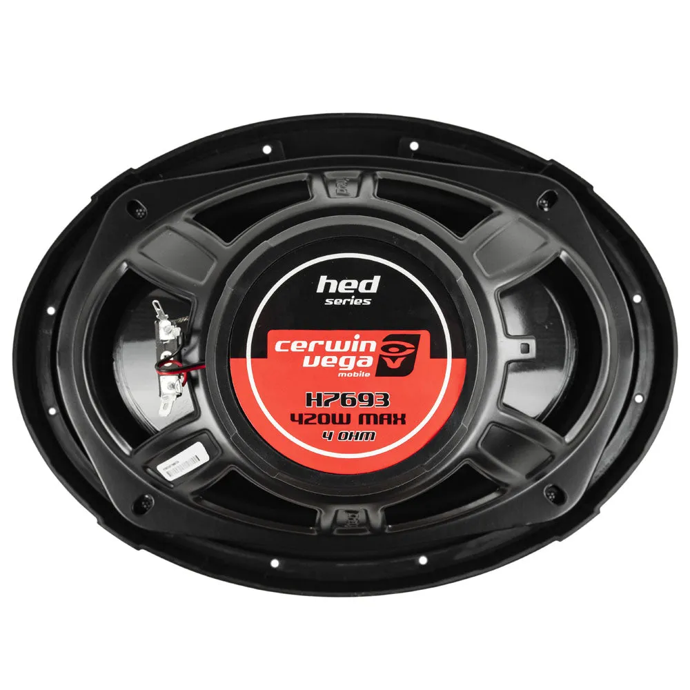 Cerwin Vega H7693 6" x 9" 3 Way Coaxial Car Speakers 4 Ohm 420 Watts Max Pair