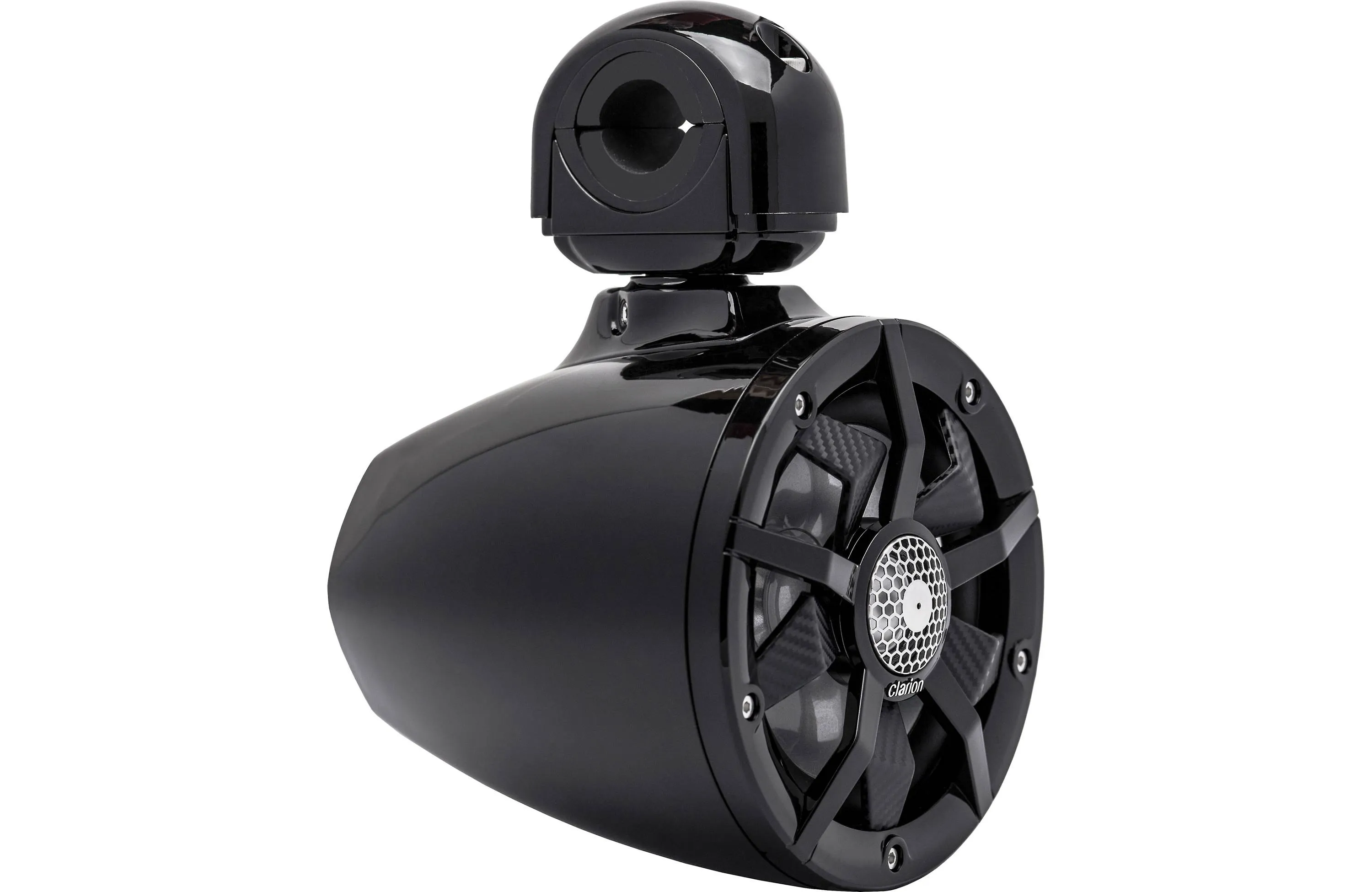 Clarion CM1624TB 6.5" Marine Black Tower Speakers w/ Swiveling Clamps