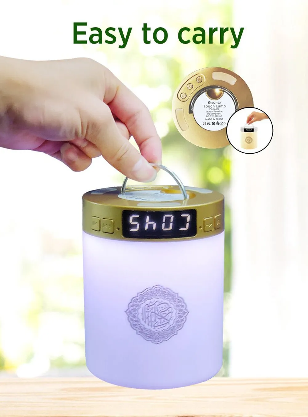 CRONY SQ-122 Bluetooth Quran Speaker Muslim Koran Reciter Support MP3 FM 8GB TF Card Radio Quran Speakers With Remote Control 14 Languages 5.0