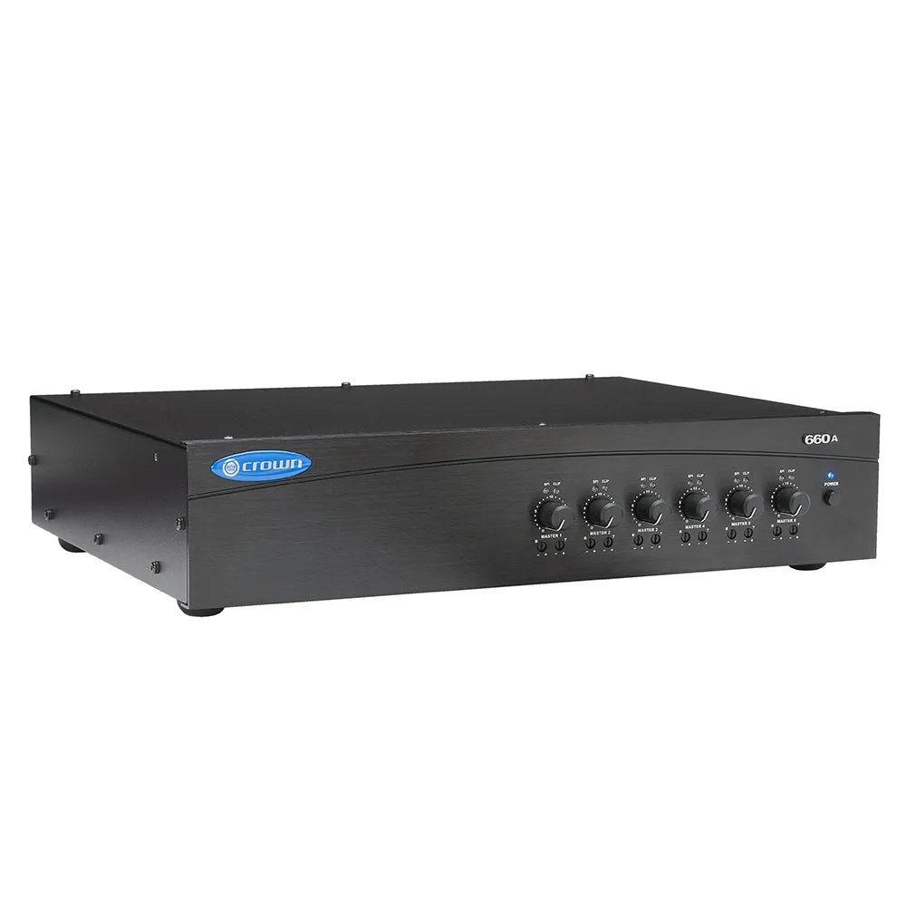 Crown 660A Commercial Series 6-Channel Power Amplifier 70V/100V 871015002033