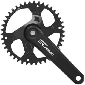 CUES FC-U4000-1 Bicycle Crankset - 170mm, 9/10/11-Speed, 42t, Riveted, Square Taper JIS Spindle Interface