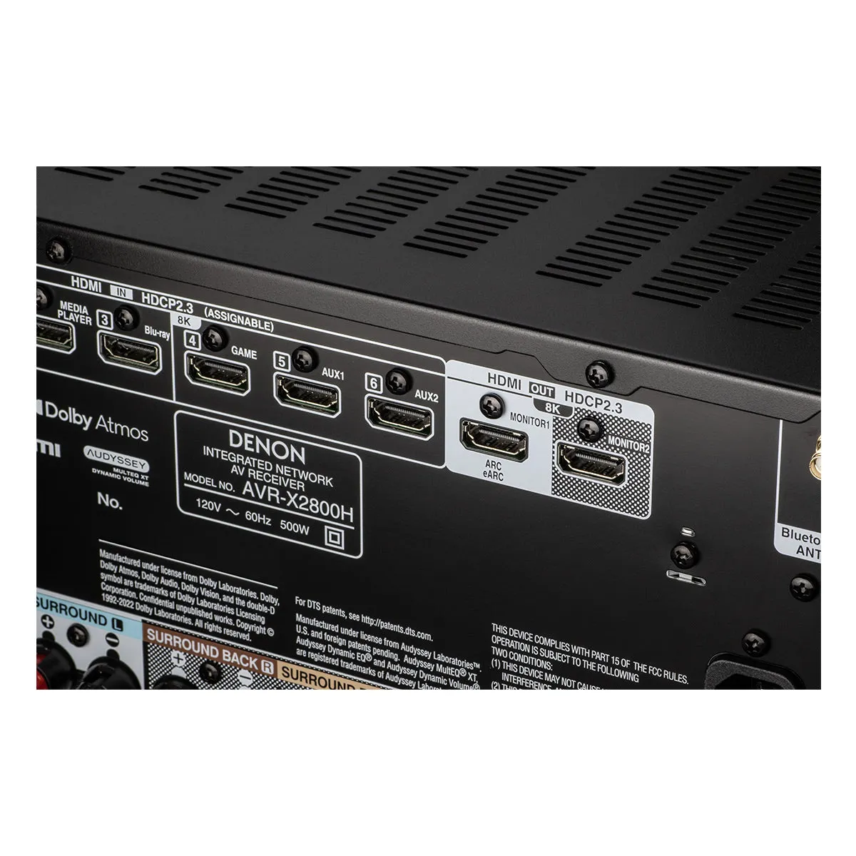 Denon AVR-X2800H 7.2 Channel 8K Home Theater Receiver with Dolby Atmos/DTS:X and HEOS Built-In (Factory Certified Refurbished)