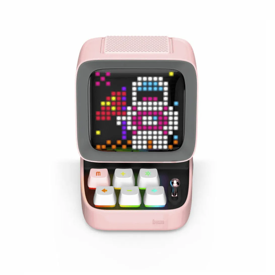 Divoom Ditoo Plus Pixel Art Display Bluetooth Speaker Pink