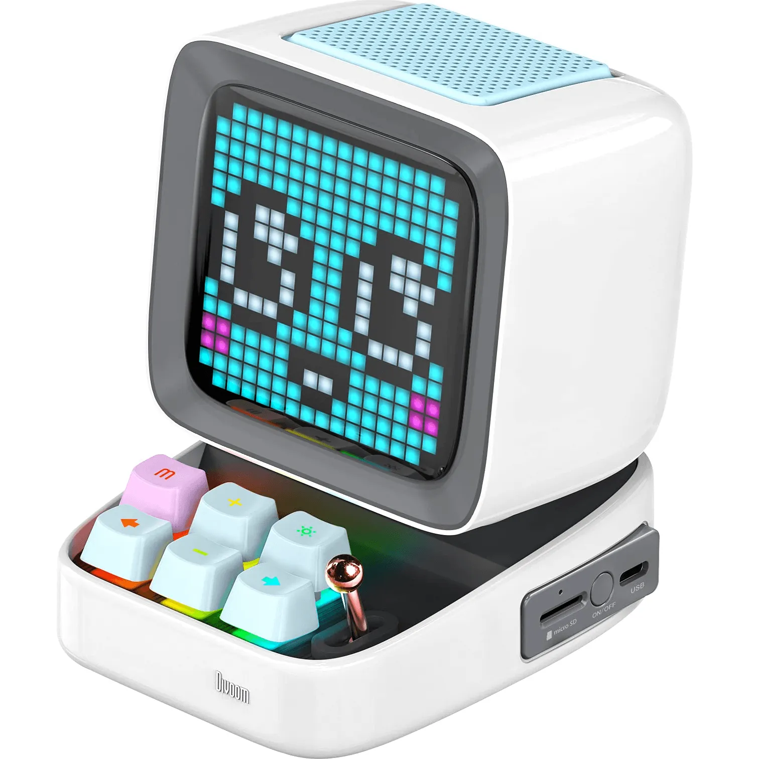 Divoom Ditoo Plus Pixel Art Display Bluetooth Speaker White