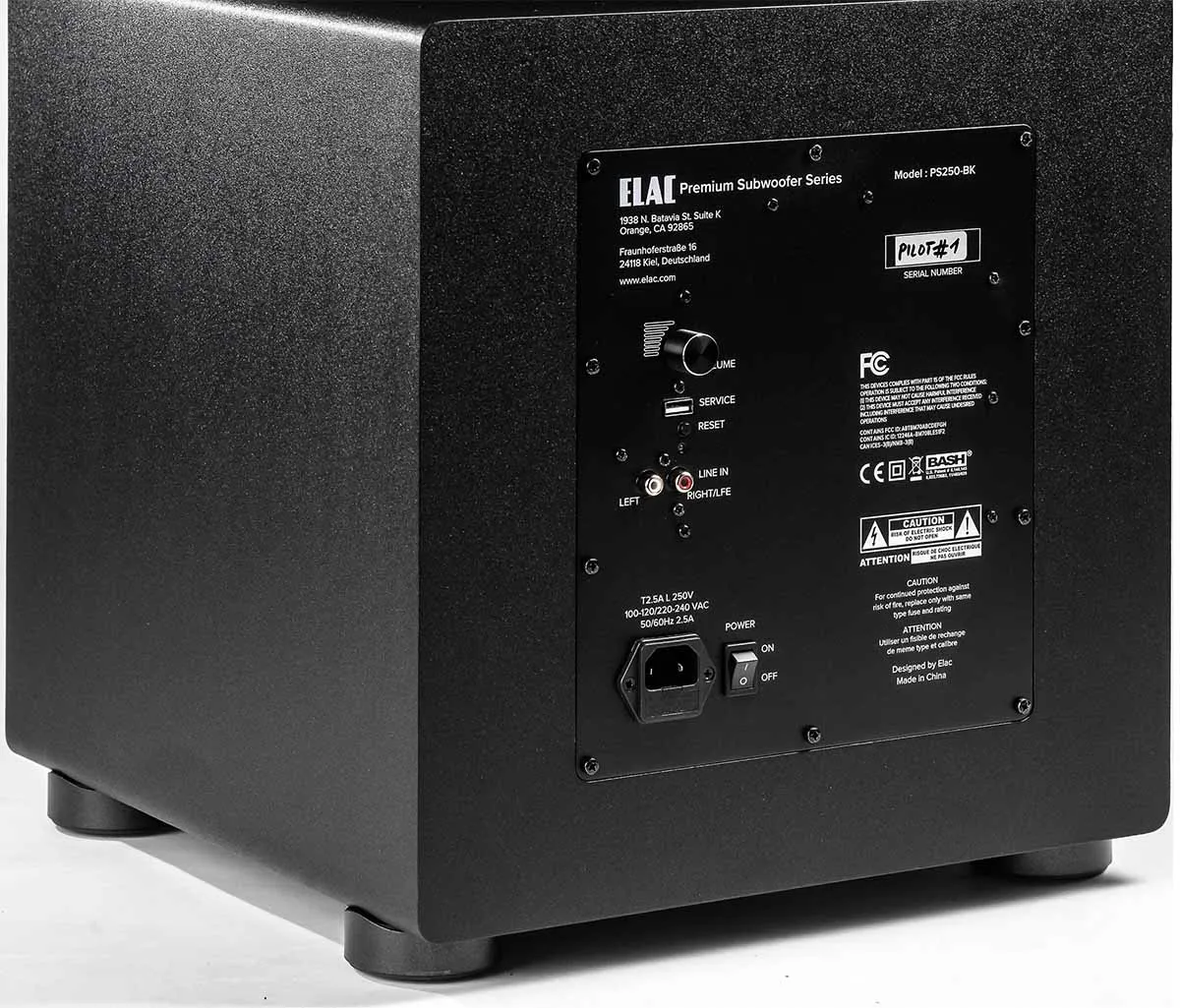 ELAC OPEN BOX Varro PS250-BK Premium 10" Powered Subwoofer-Excellent Condition