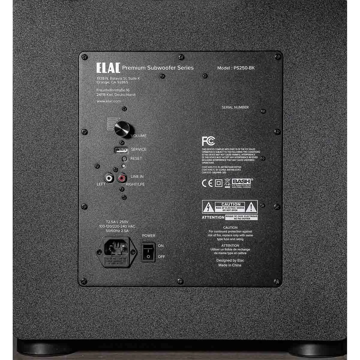 ELAC OPEN BOX Varro PS250-BK Premium 10" Powered Subwoofer-Excellent Condition