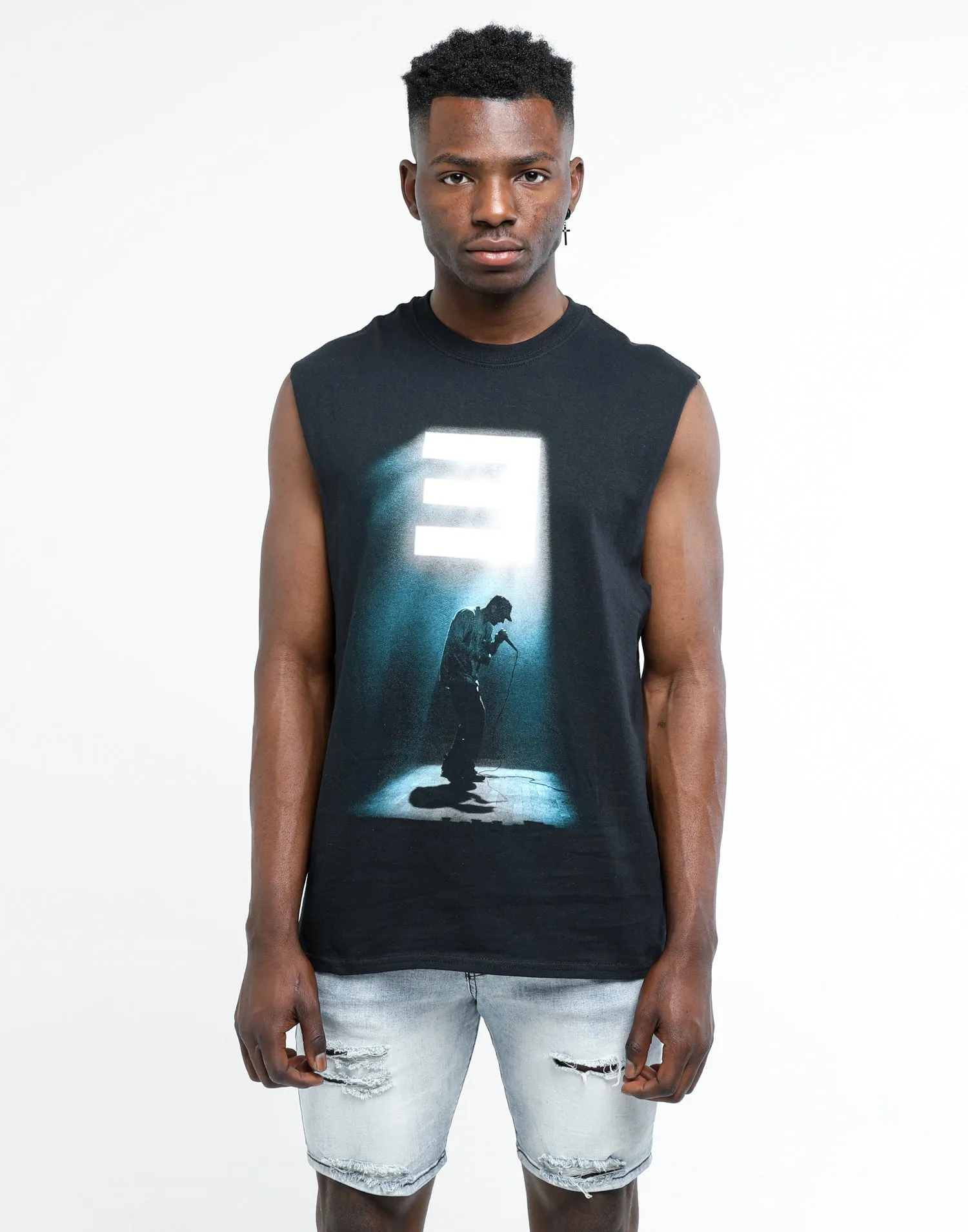 Eminem Stage Lights Muscle Tee Black