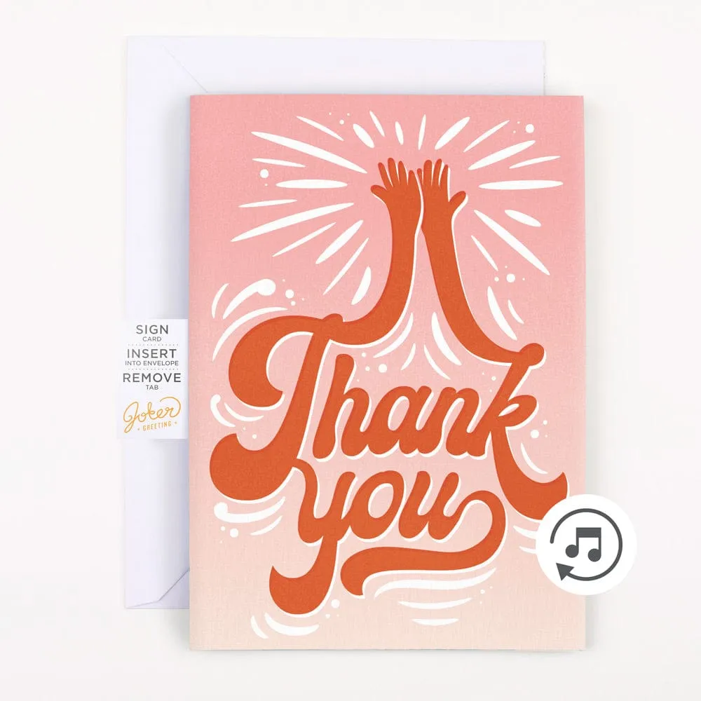 Endless High-Pitched Thank You 🍦🔊 - Joker Greeting Prank Card (Glitter   Sound)